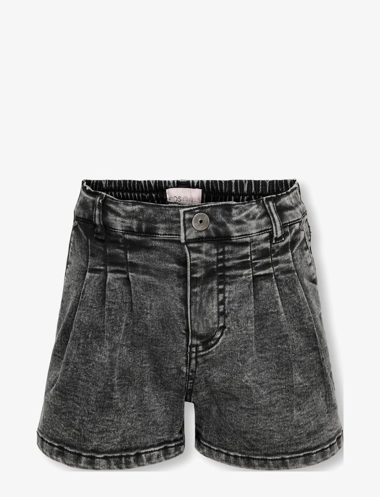 Kids Only - KOGSAINT CHINO PLEAT SHORTS BOX DNM YORK - short en jeans - washed black - 0
