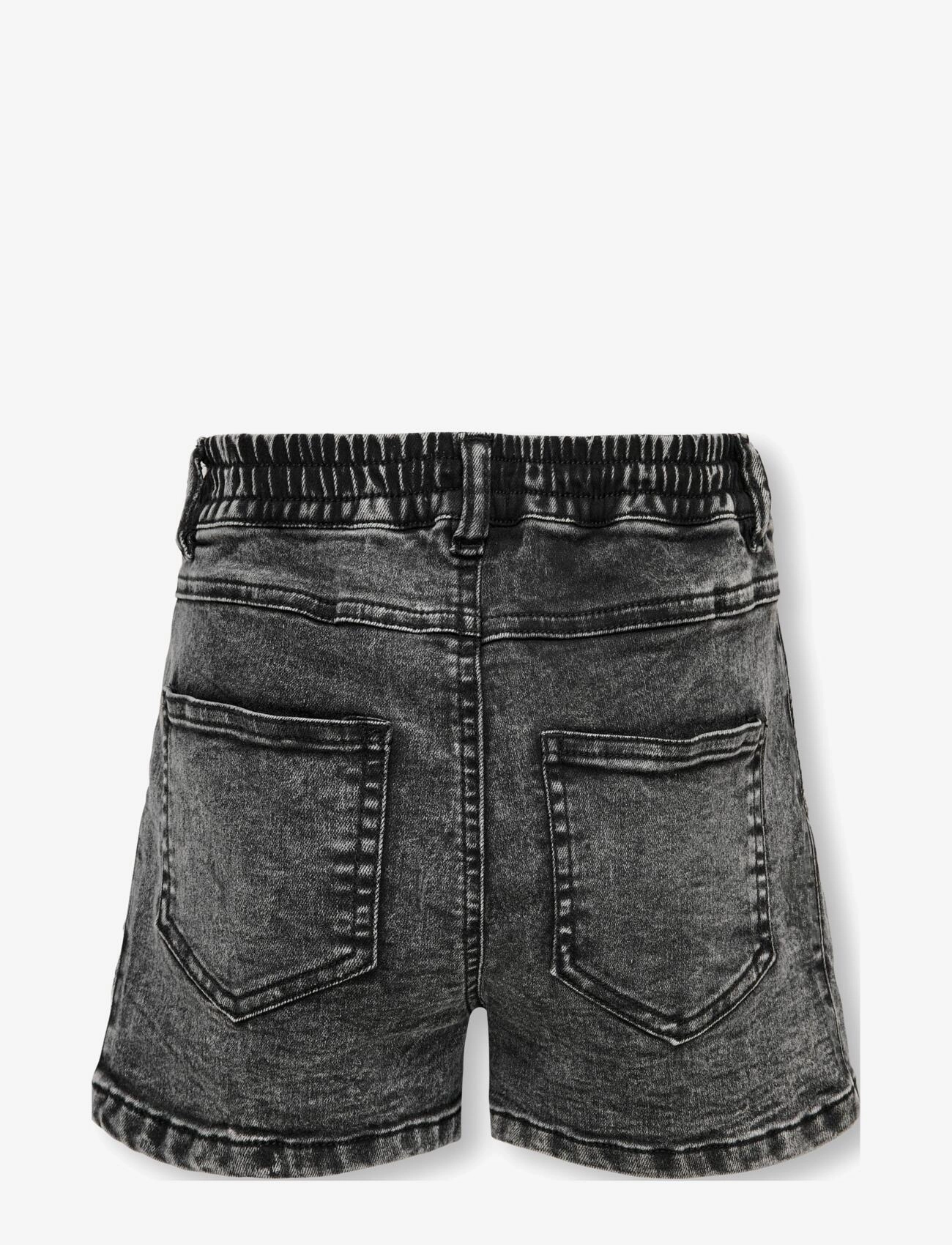 Kids Only - KOGSAINT CHINO PLEAT SHORTS BOX DNM YORK - washed black - 1