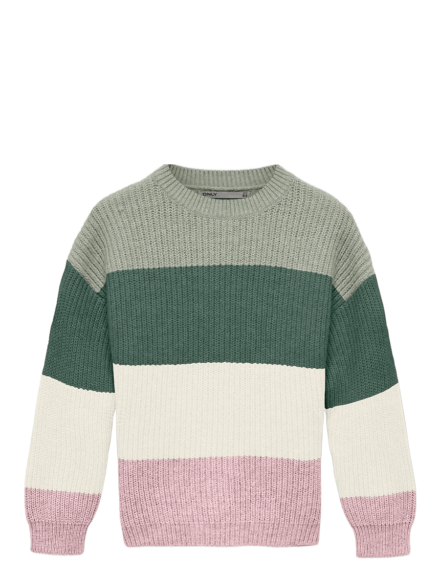 Kids Only - KMGSANDY L/S STRIPE PULLOVER KNT NOOS - džemprid - desert sage - 0