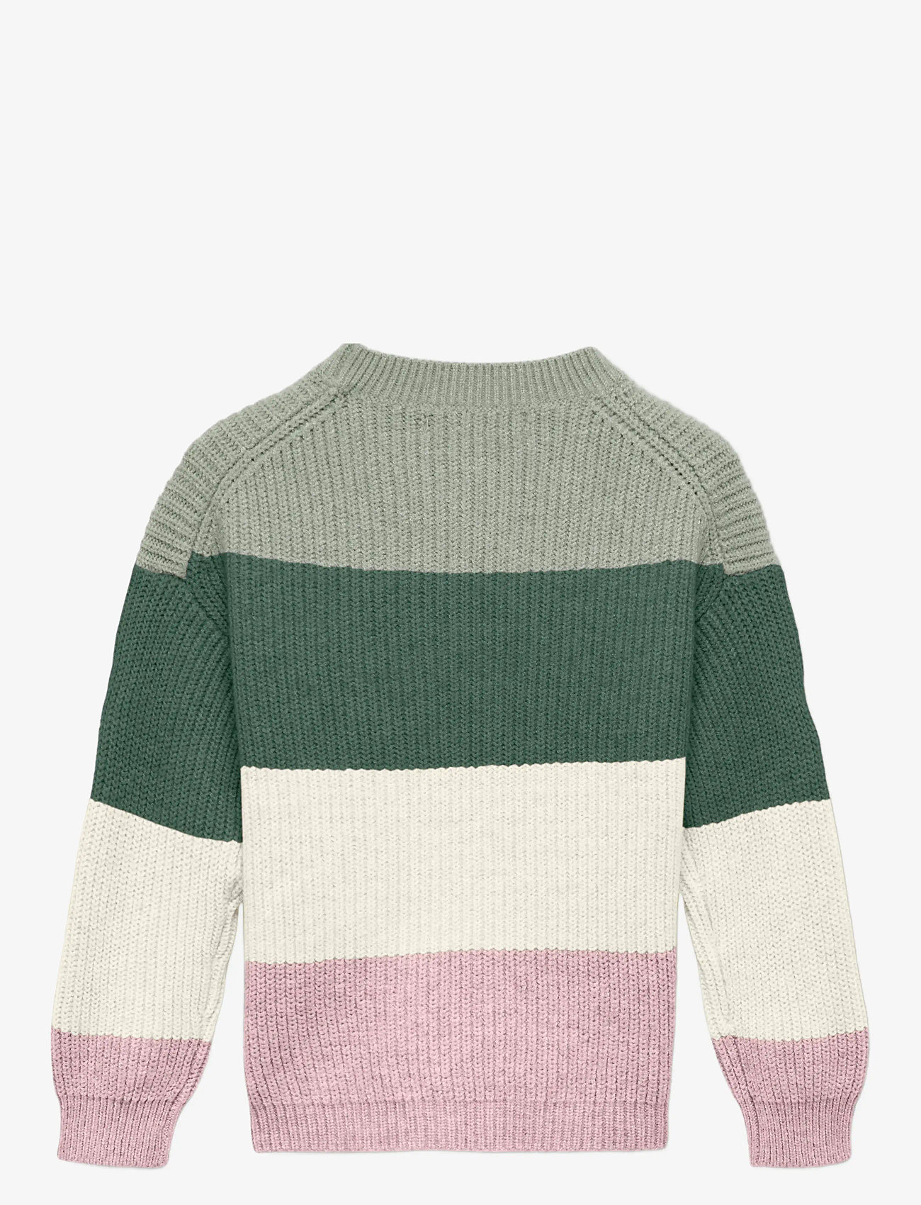 Kids Only - KMGSANDY L/S STRIPE PULLOVER KNT NOOS - trøjer - desert sage - 1