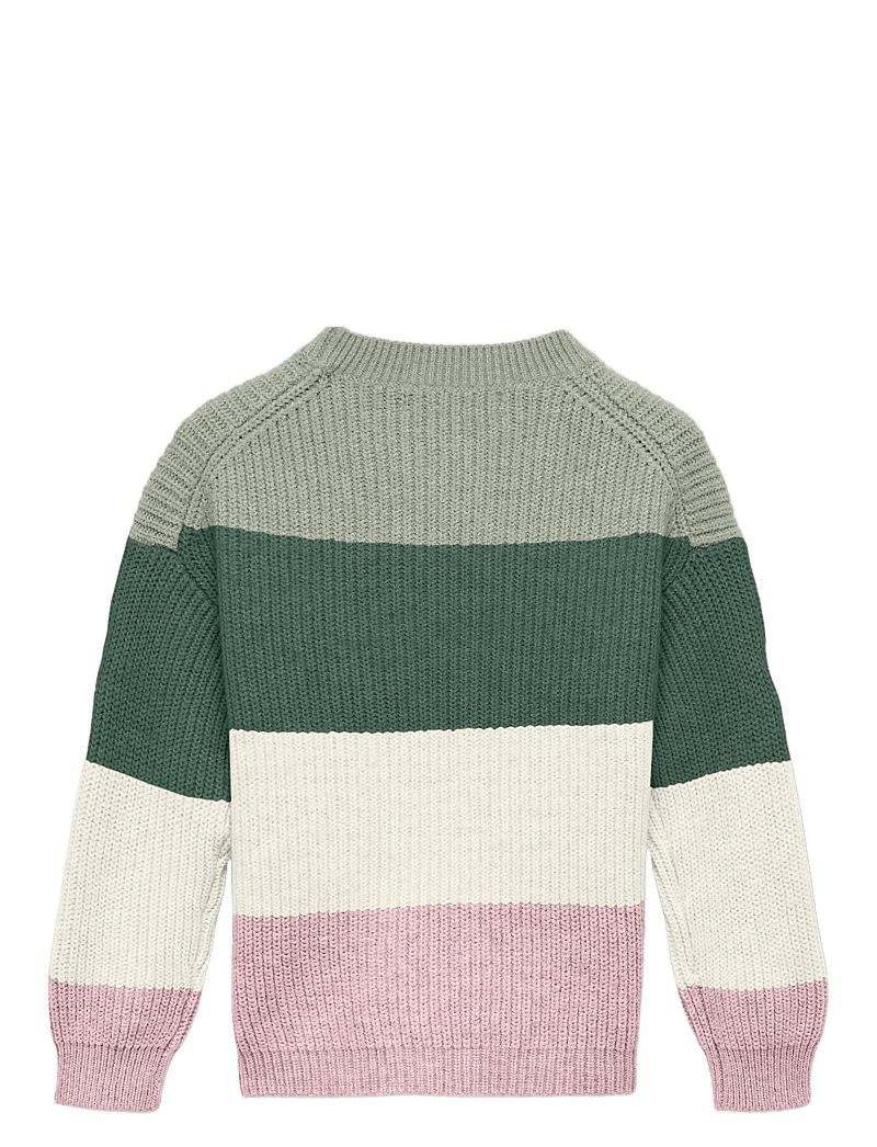 Kids Only - KMGSANDY L/S STRIPE PULLOVER KNT NOOS - trøjer - desert sage - 1