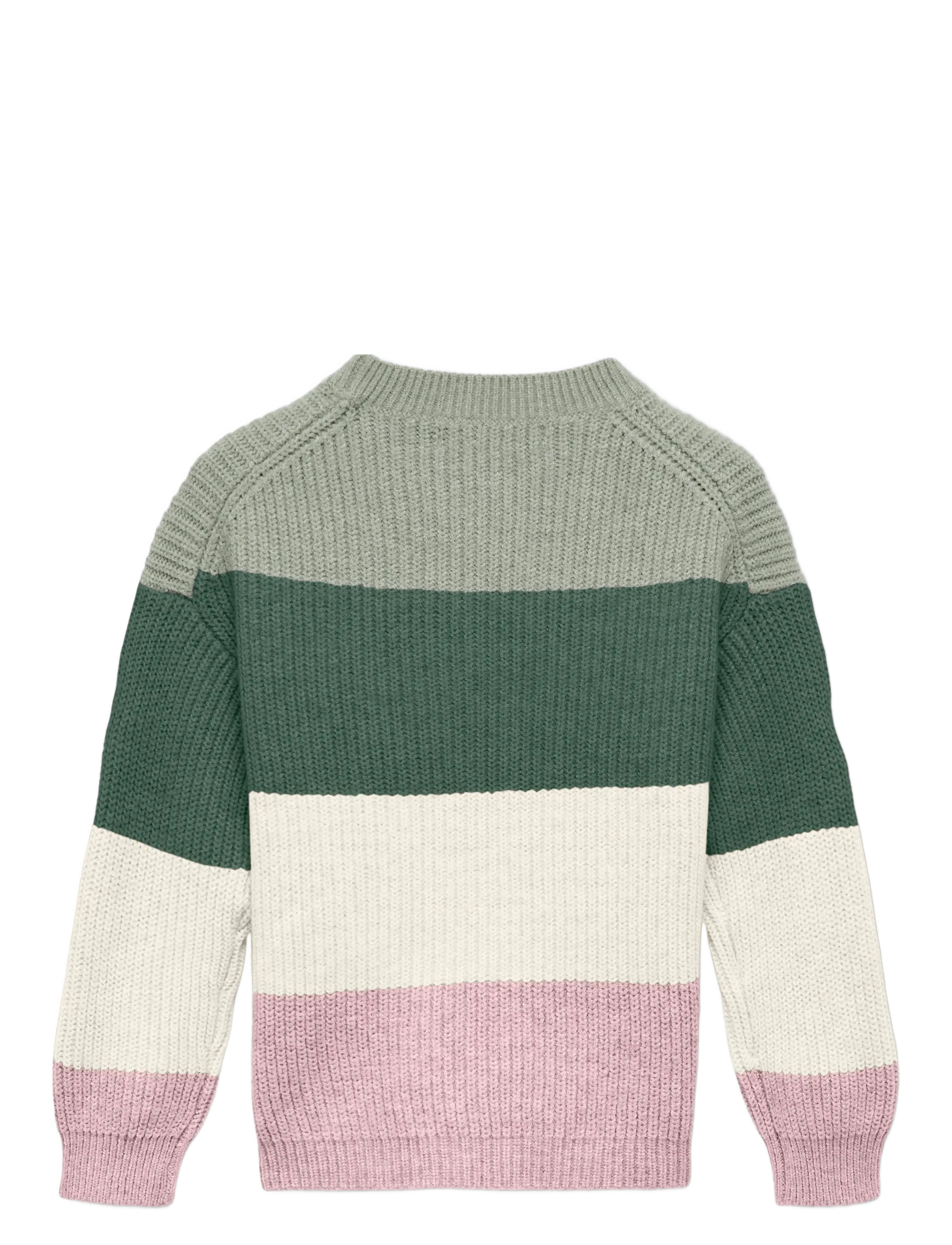 Kids Only - KMGSANDY L/S STRIPE PULLOVER KNT NOOS - trøjer - desert sage - 1