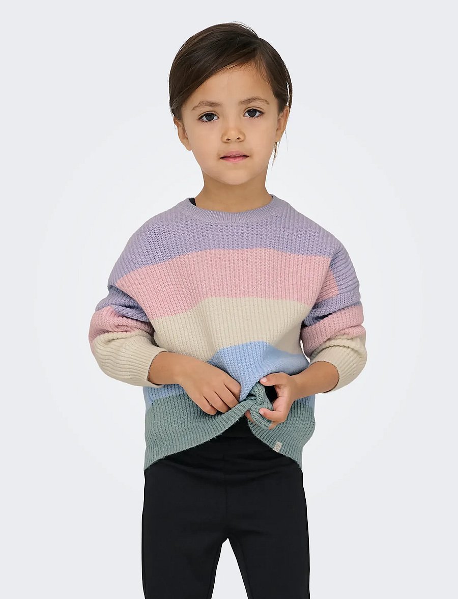 Kids Only - KMGSANDY L/S STRIPE PULLOVER KNT NOOS - pullover - lavendula - 0