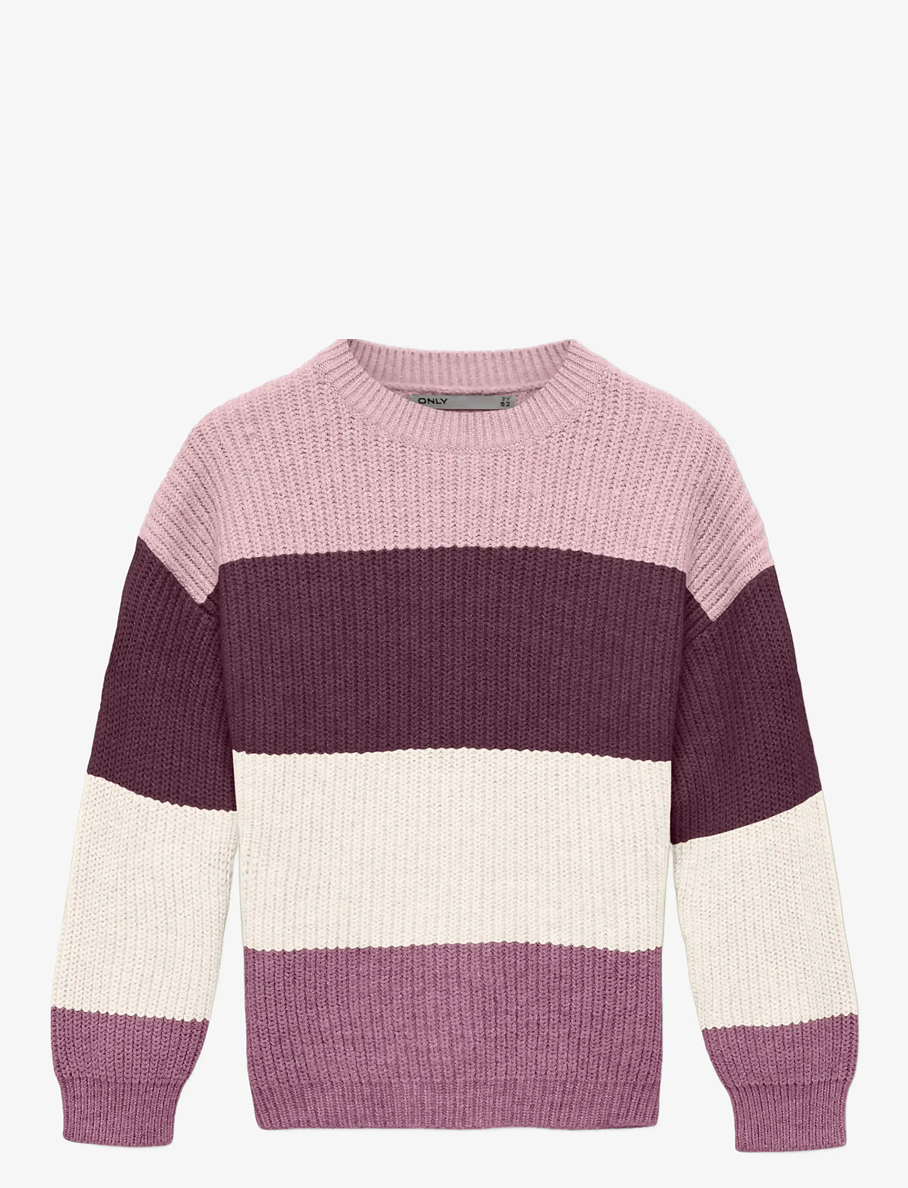 Kids Only - KMGSANDY L/S STRIPE PULLOVER KNT - džemprid - mauve wine - 0