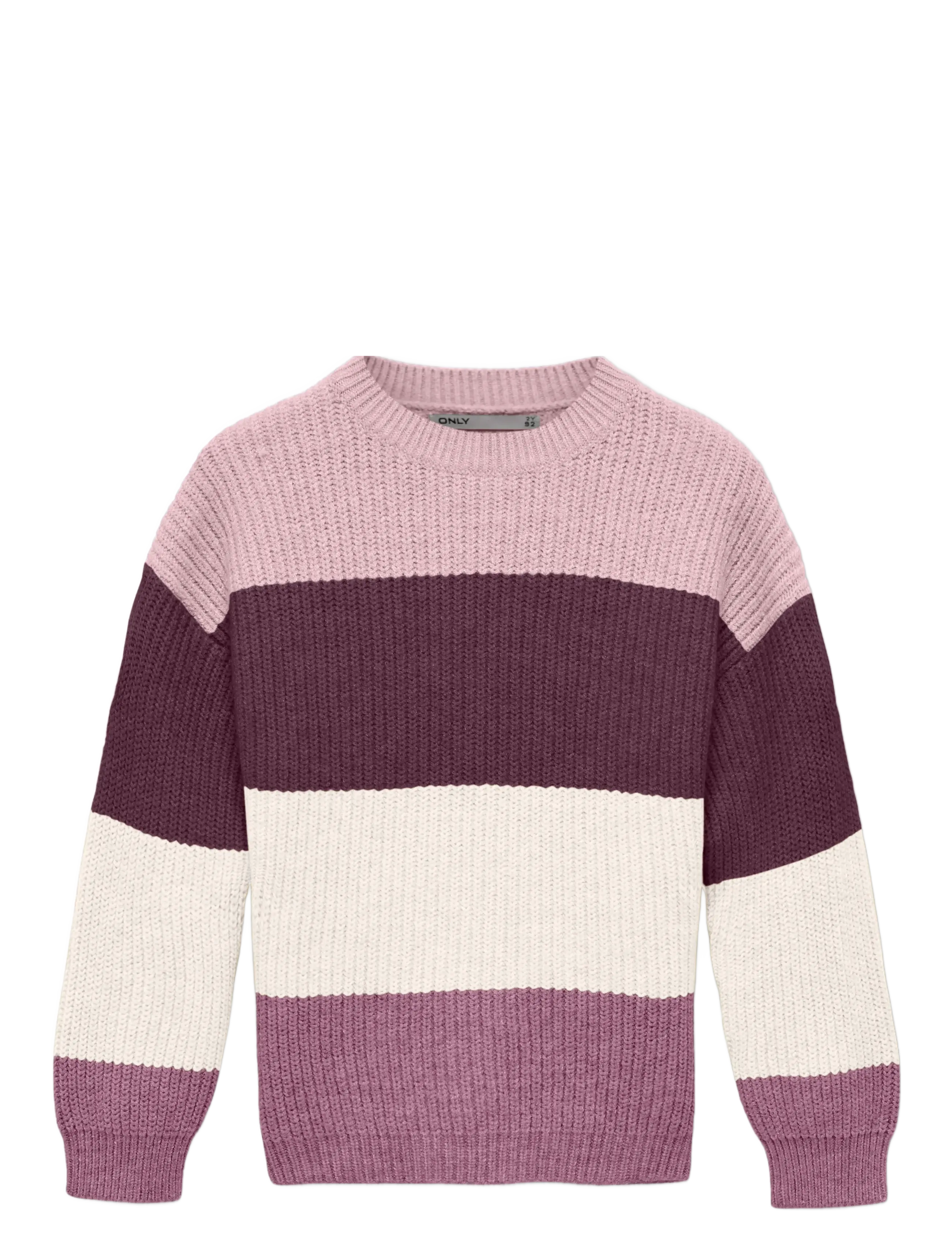 Kids Only KMGSANDY L/S STRIPE PULLOVER KNT NOOS - Överdelar - MAUVE WINE / purple