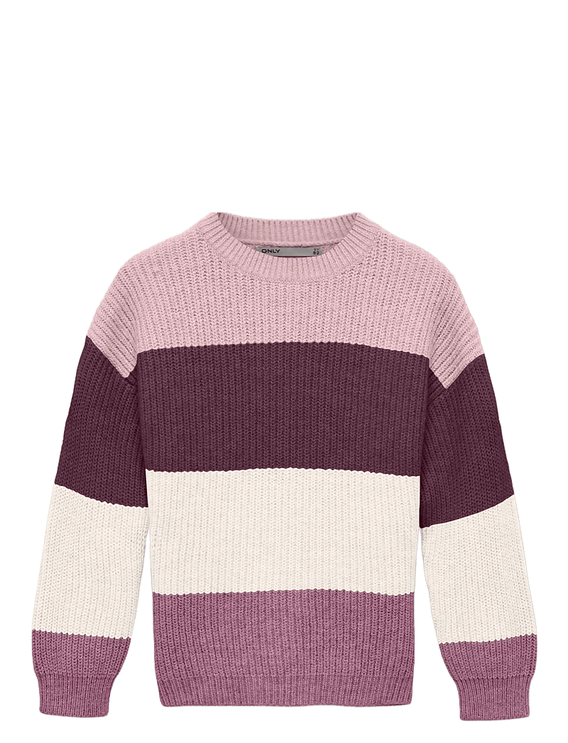 Kids Only - KMGSANDY L/S STRIPE PULLOVER KNT NOOS - pullover - mauve wine - 1