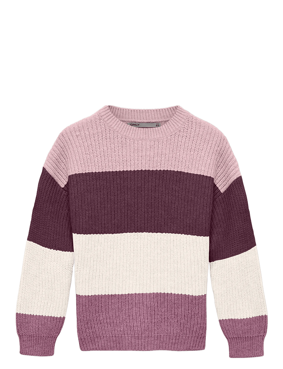 Kids Only - KMGSANDY L/S STRIPE PULLOVER KNT NOOS - džemprid - mauve wine - 1