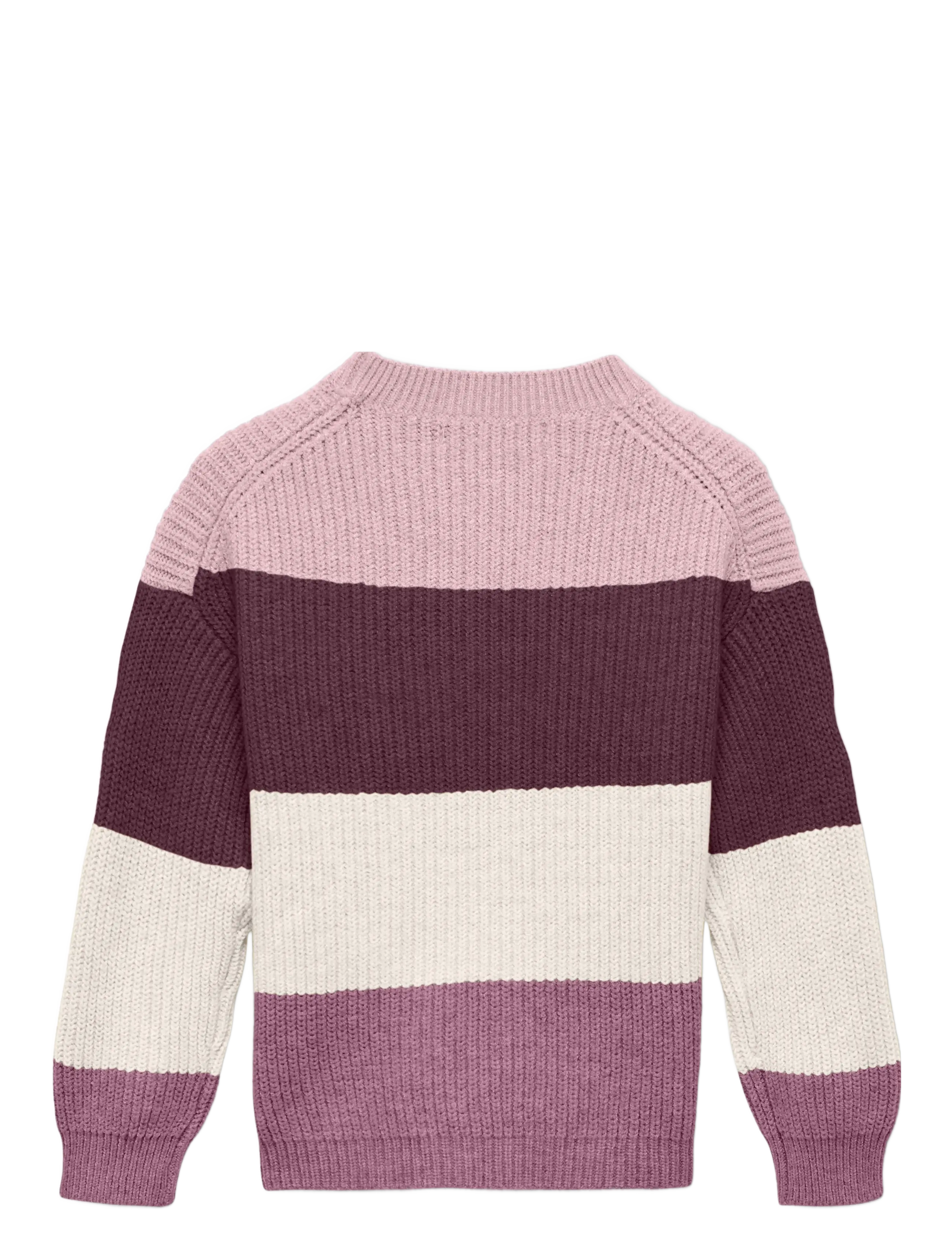 Kids Only - KMGSANDY L/S STRIPE PULLOVER KNT NOOS - džemprid - mauve wine - 2