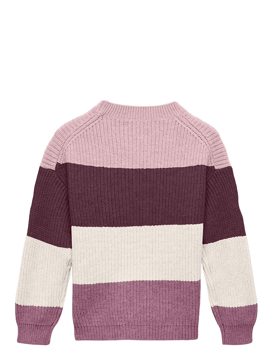 Kids Only - KMGSANDY L/S STRIPE PULLOVER KNT NOOS - džemprid - mauve wine - 2