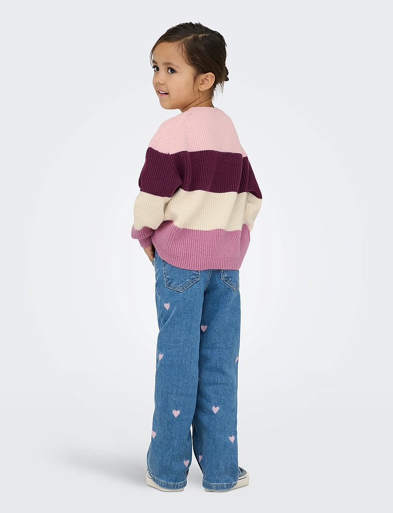Kids Only - KMGSANDY L/S STRIPE PULLOVER KNT NOOS - pullover - mauve wine - 3