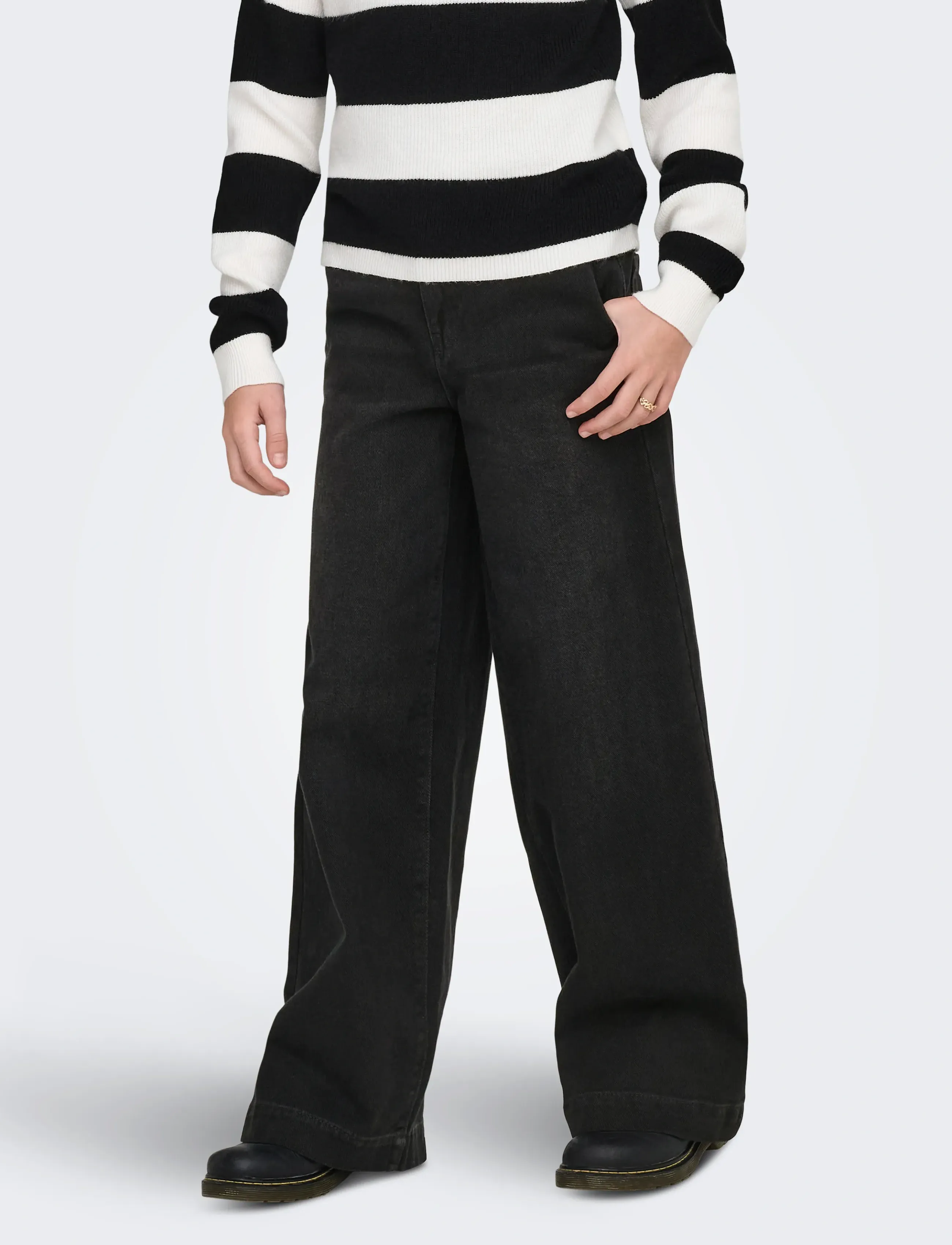 Kids Only Kogcomet Wide Dnm Pim528 Noos, 134, Jeans, Schwarz - Kinder