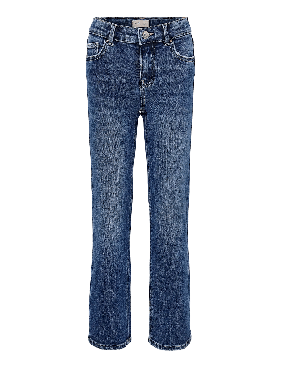 Kids Only - KOGJUICY WIDE LEG DNM CRO557 NOOS - pantalons larges - medium blue denim - 1