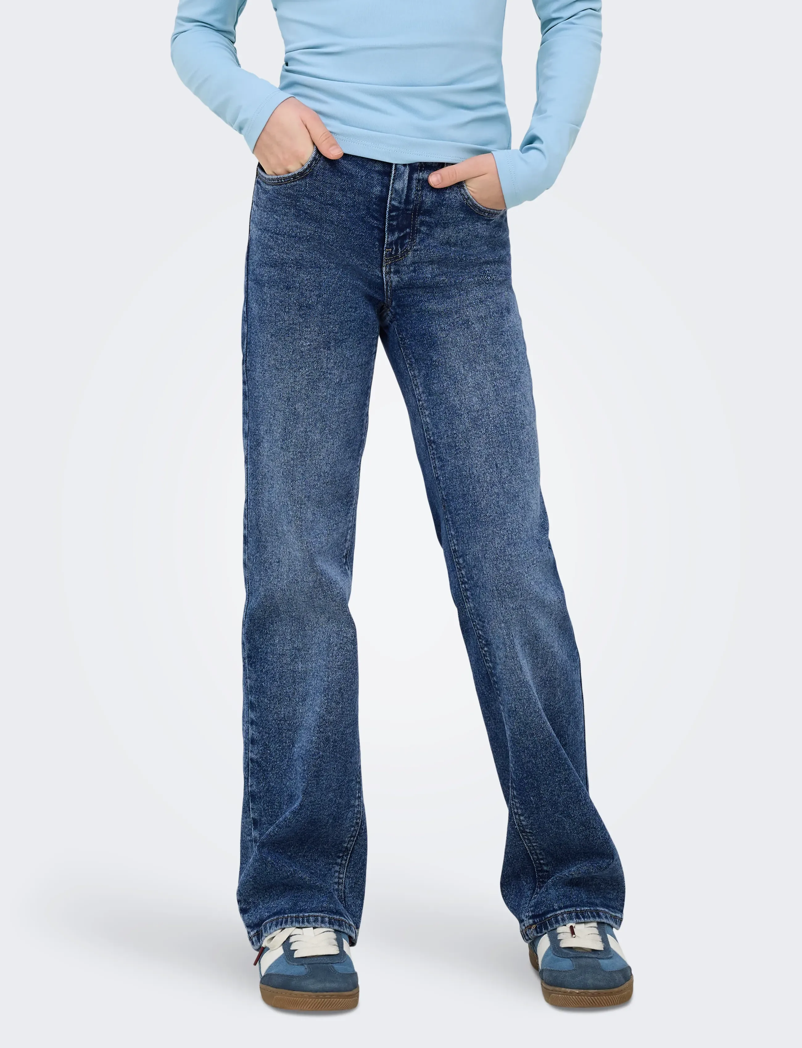 Kids Only - KOGJUICY WIDE LEG DNM CRO557 NOOS GRL - vida jeans - medium blue denim - 0