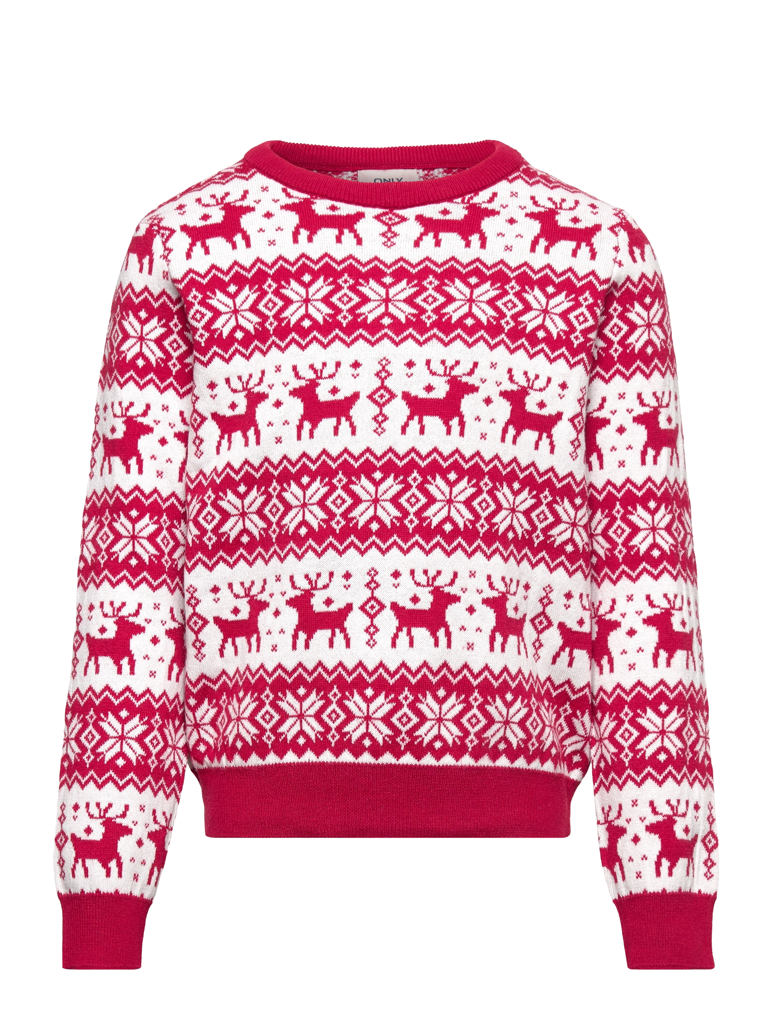 Kids Only - KOGXMAS COMFY SNOWFLAKE L/S PULLOVER KNT - chili pepper - 0