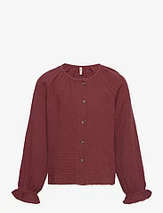 Kids Only - KOGTHYRA LS BUTTON BLOUSE WVN - sommarfynd - cherry mahogany - 0
