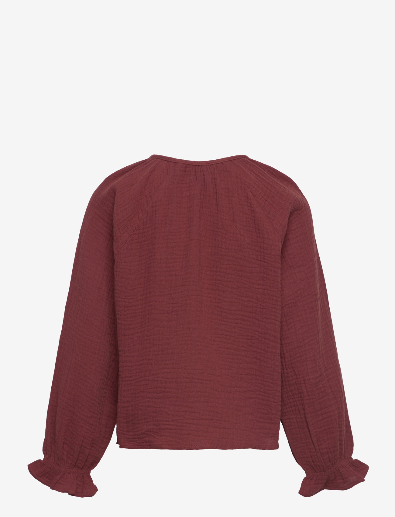 Kids Only - KOGTHYRA LS BUTTON BLOUSE WVN - cherry mahogany - 1