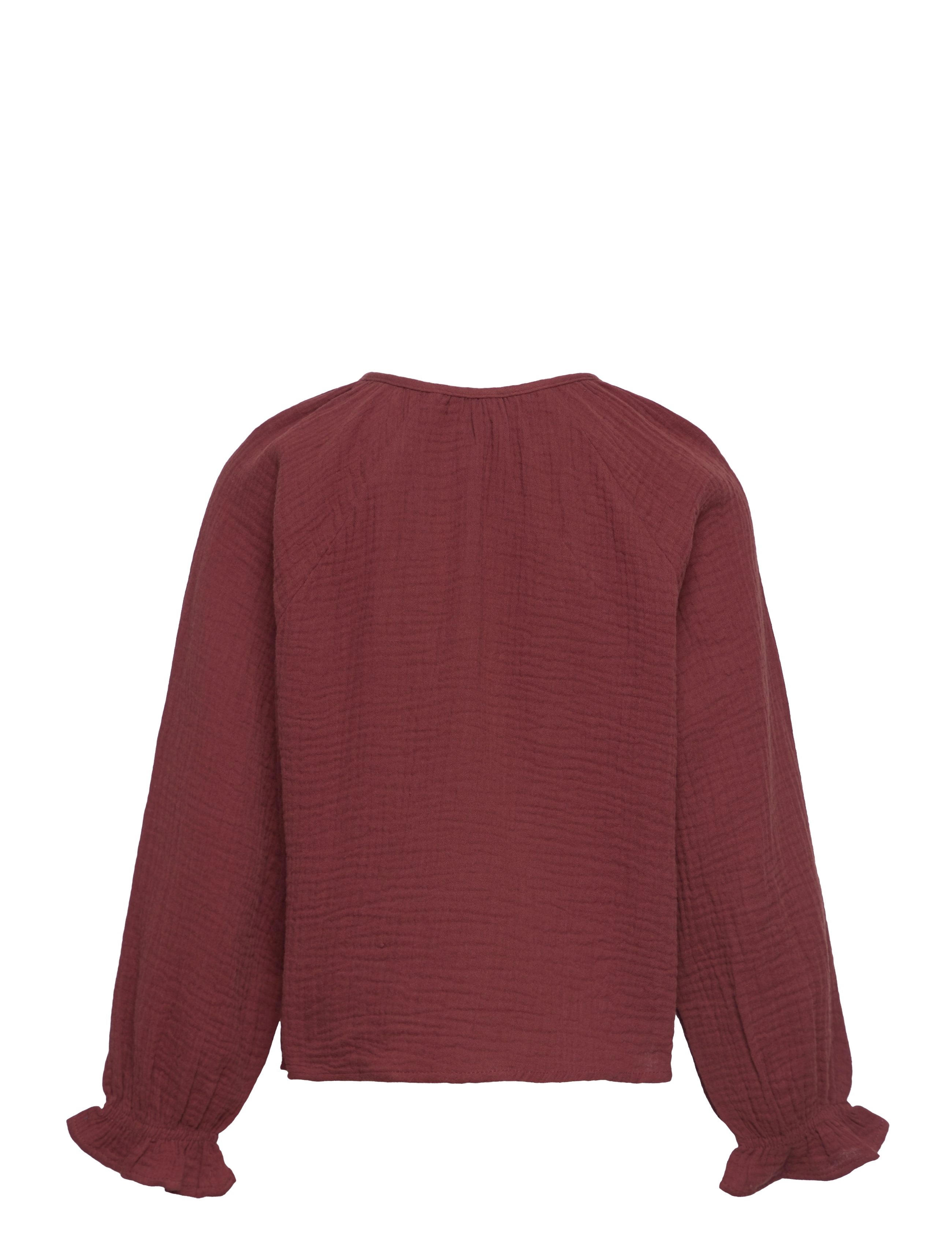 Kids Only - KOGTHYRA LS BUTTON BLOUSE WVN - cherry mahogany - 1