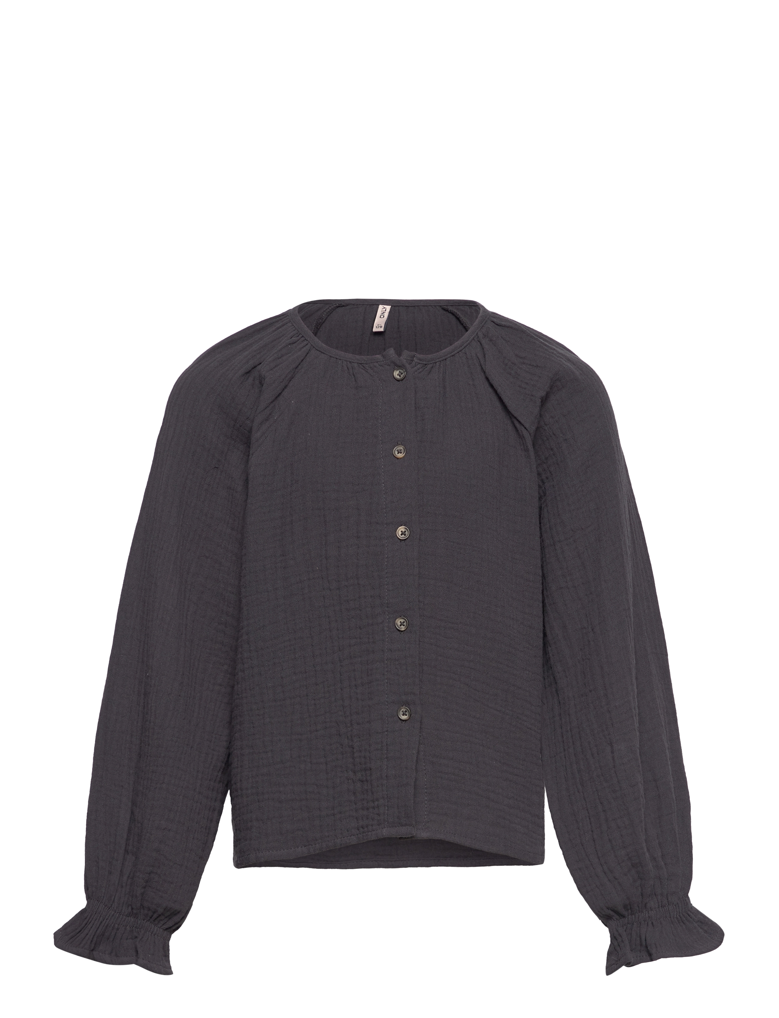 KOGTHYRA LS BUTTON BLOUSE WVN - PHANTOM