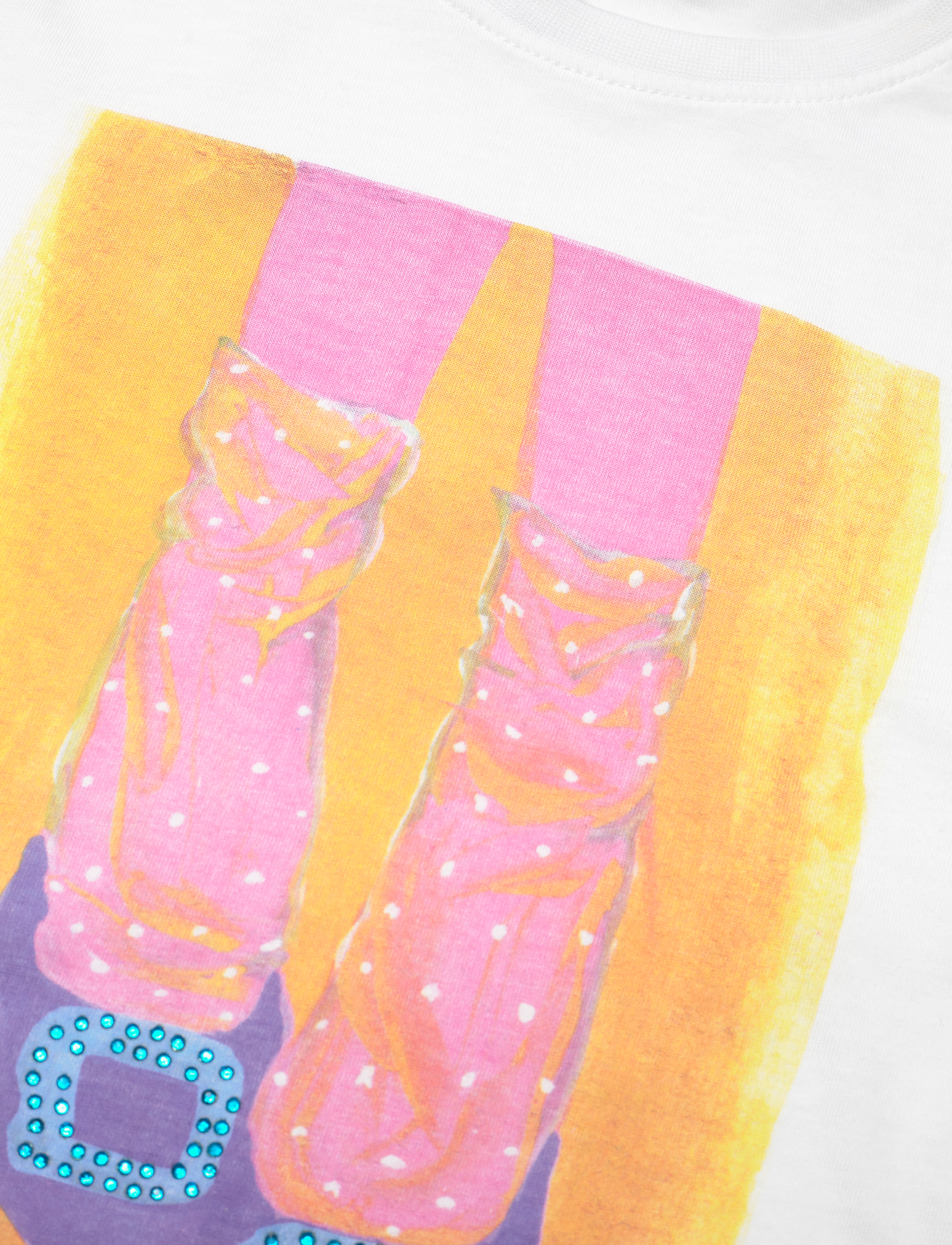 Kids Only - KOGNELLY REG L/S WATERCOLOR TOP BOX JRS - bright white - 2