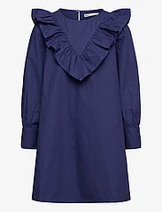 Kids Only - KOGAYA LS RUFFLE DRESS WVN - pitkähihaiset - patriot blue - 0