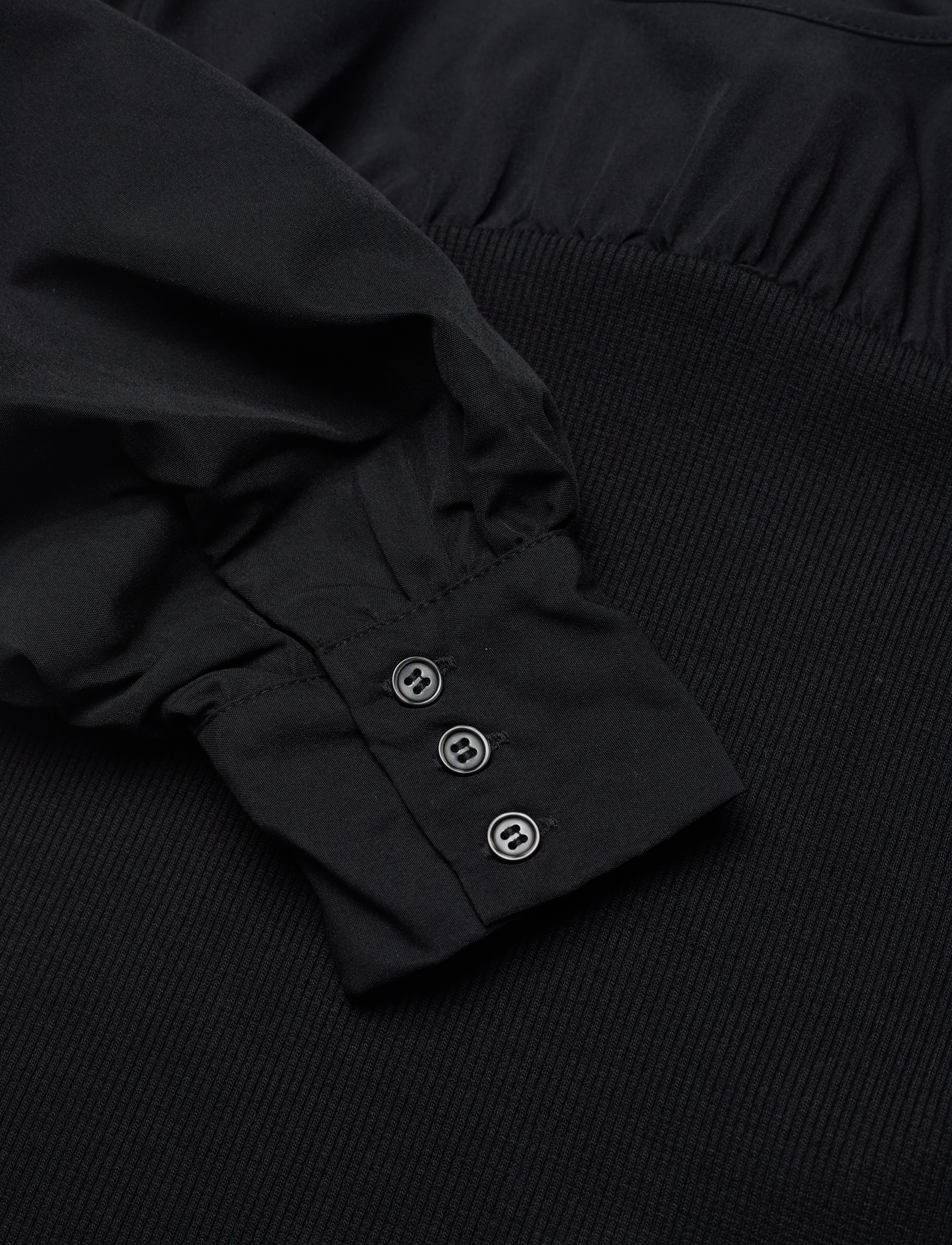 Kids Only - KOGANNA LS MIX TOP WVN - black - 2
