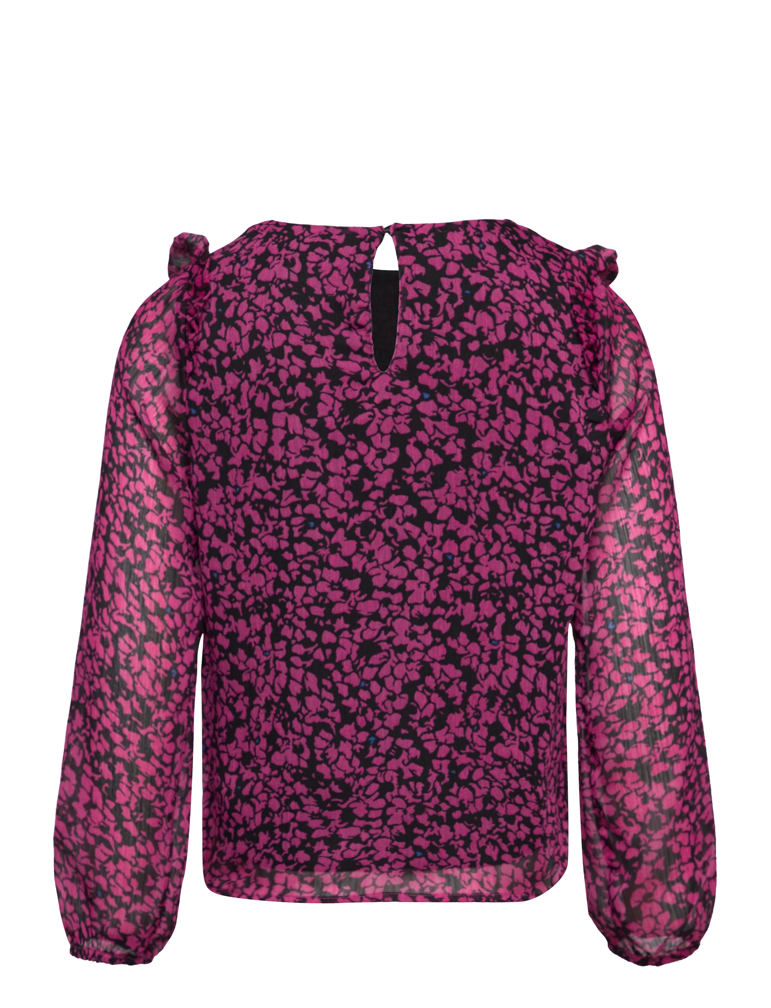 Kids Only - KOGISABELLA L/S FRILL TOP PTM - black - 1