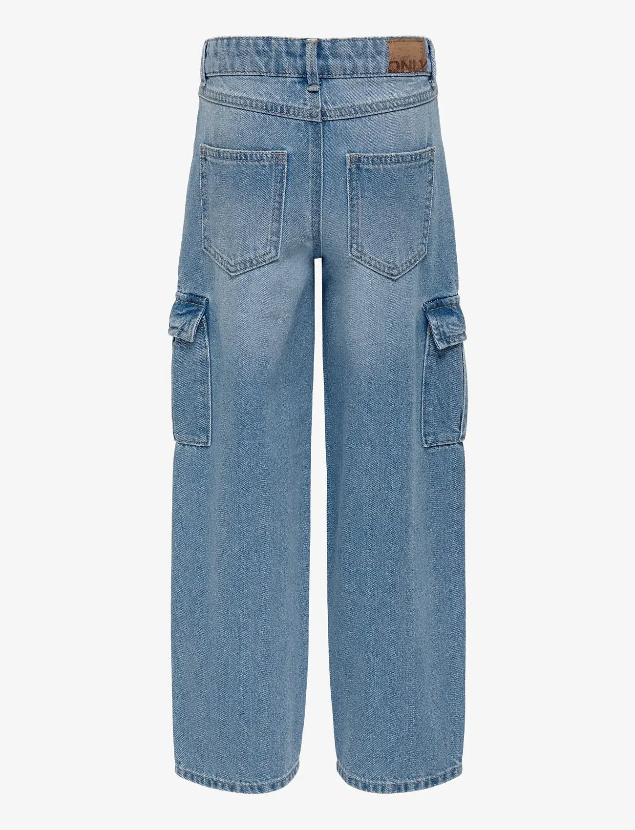 Kids Only - KOGHARMONY WIDE CARGO CARROT PIM NOOS - pantalons larges - light blue denim - 2
