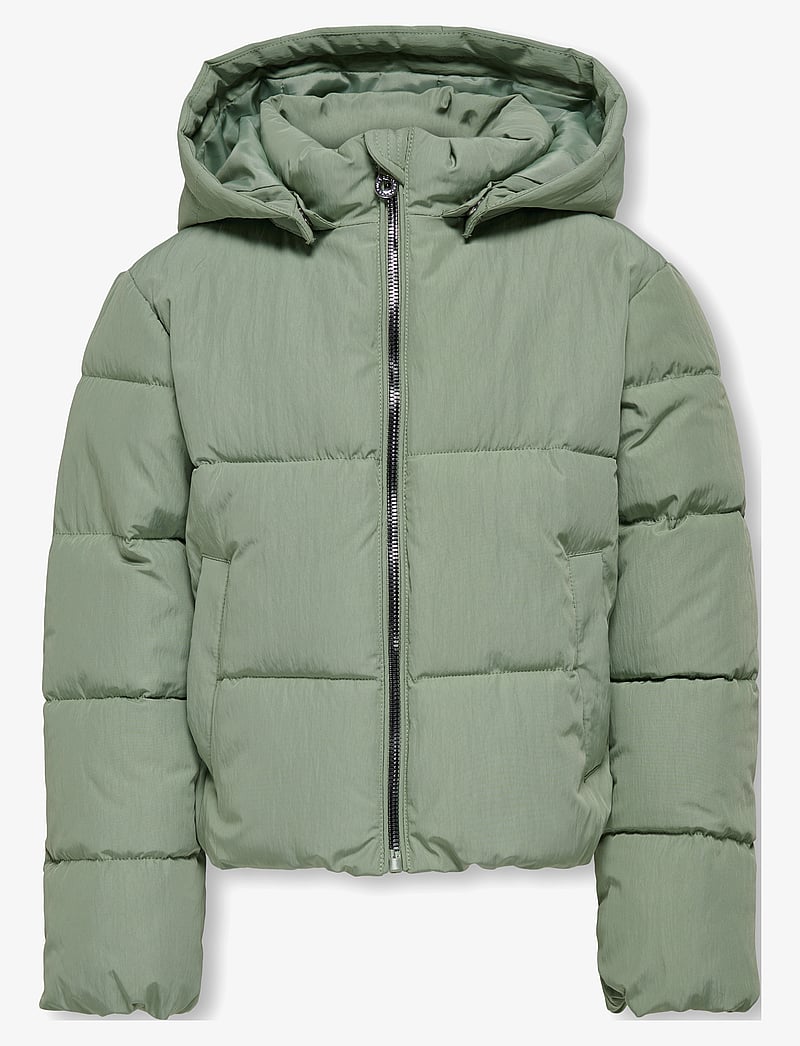 Kids Only - KOGDOLLY LIFE SHT PUFFER JACKET OTW NOOS - daunen- und steppjacken - hedge green - 1