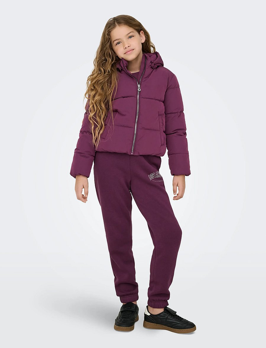 Kids Only - KOGDOLLY LIFE SHT PUFFER JACKET OTW NOOS - dunjakker - mauve wine - 4