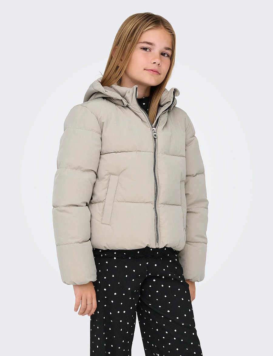 Kids Only - KOGDOLLY LIFE SHT PUFFER JACKET OTW NOOS - veste rembourrée - pumice stone - 0