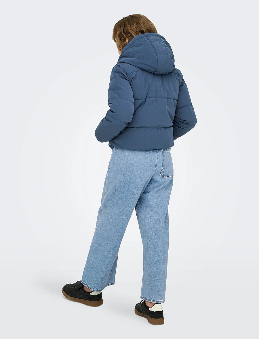 Kids Only - KOGDOLLY LIFE SHT PUFFER JACKET OTW NOOS - daunen- und steppjacken - vintage indigo - 3