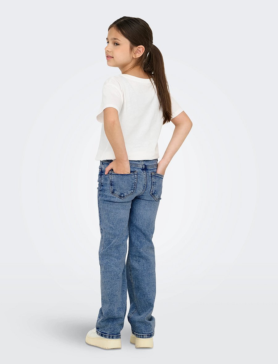 Kids Only - KOGJUICY WIDE LEG DNM PIM560 NOOS - pantalons larges - light blue denim - 0