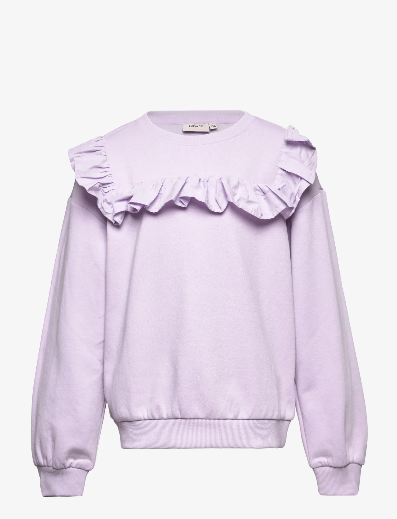 Kids Only - KOGOFELIA L/S FRILL O-NECK BO SWT - sweatshirts - pastel lilac - 0