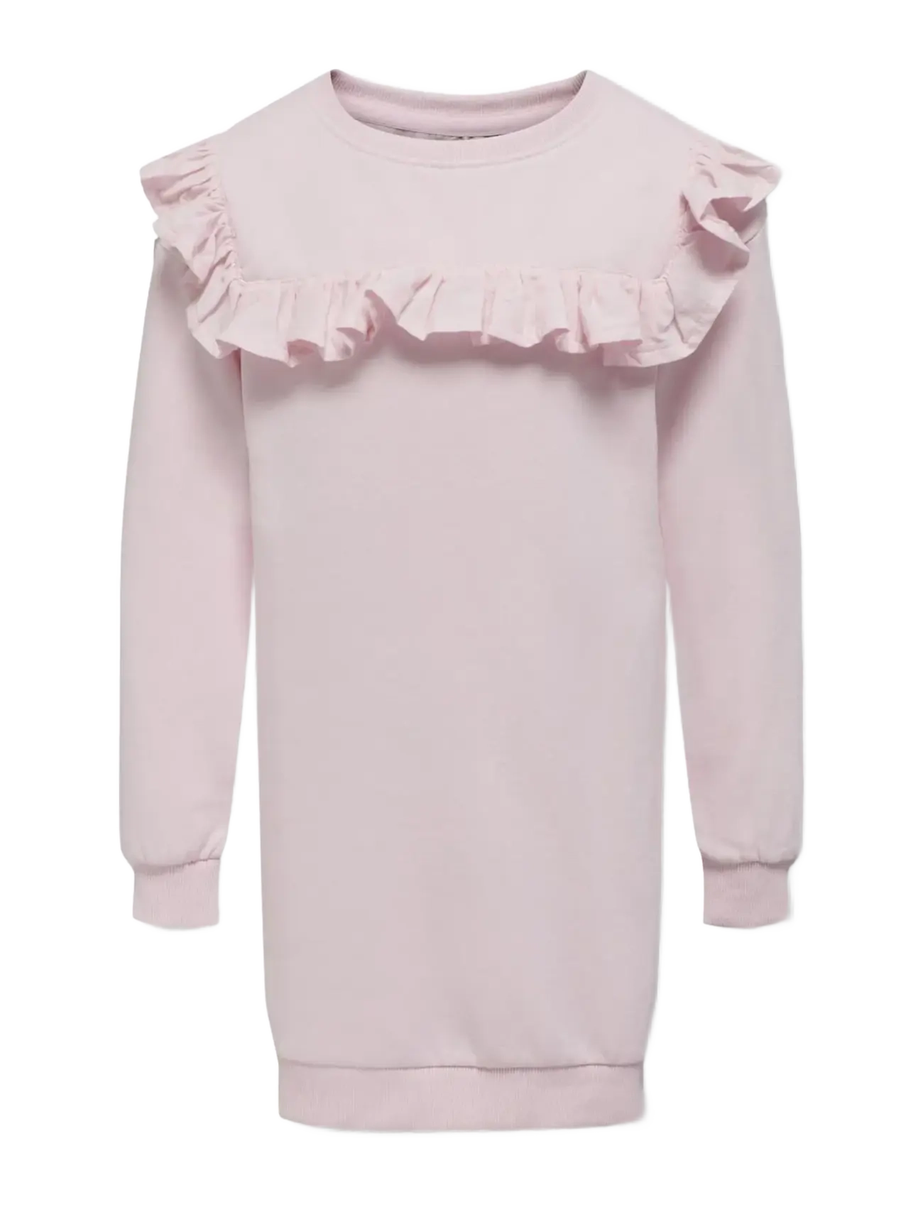 Kids Only KOGOFELIA L/S FRILL DRESS BO SWT - Kjoler & nederdele - PINK TULLE / pink/rose