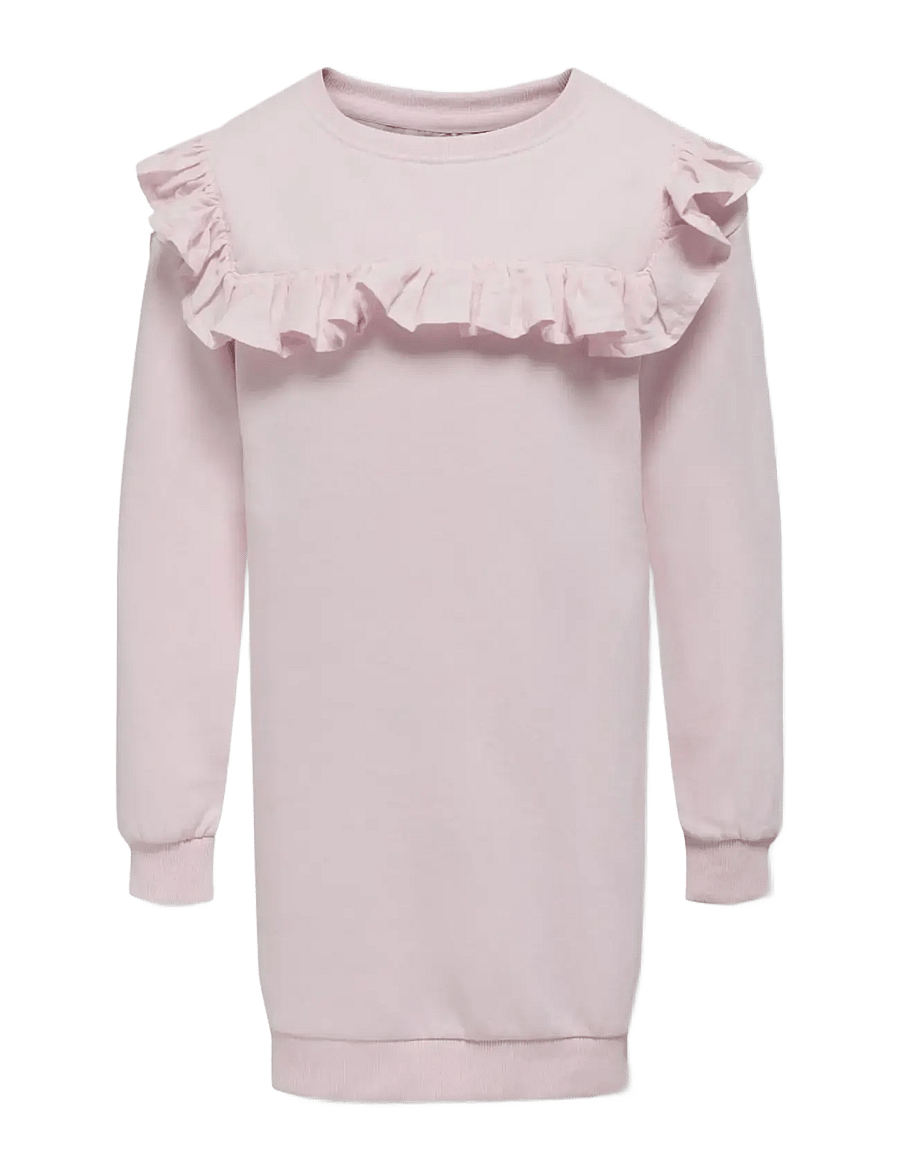 Kids Only - KOGOFELIA L/S FRILL DRESS BO SWT - laisvalaikio suknelės ilgomis rankovėmis - pink tulle - 0