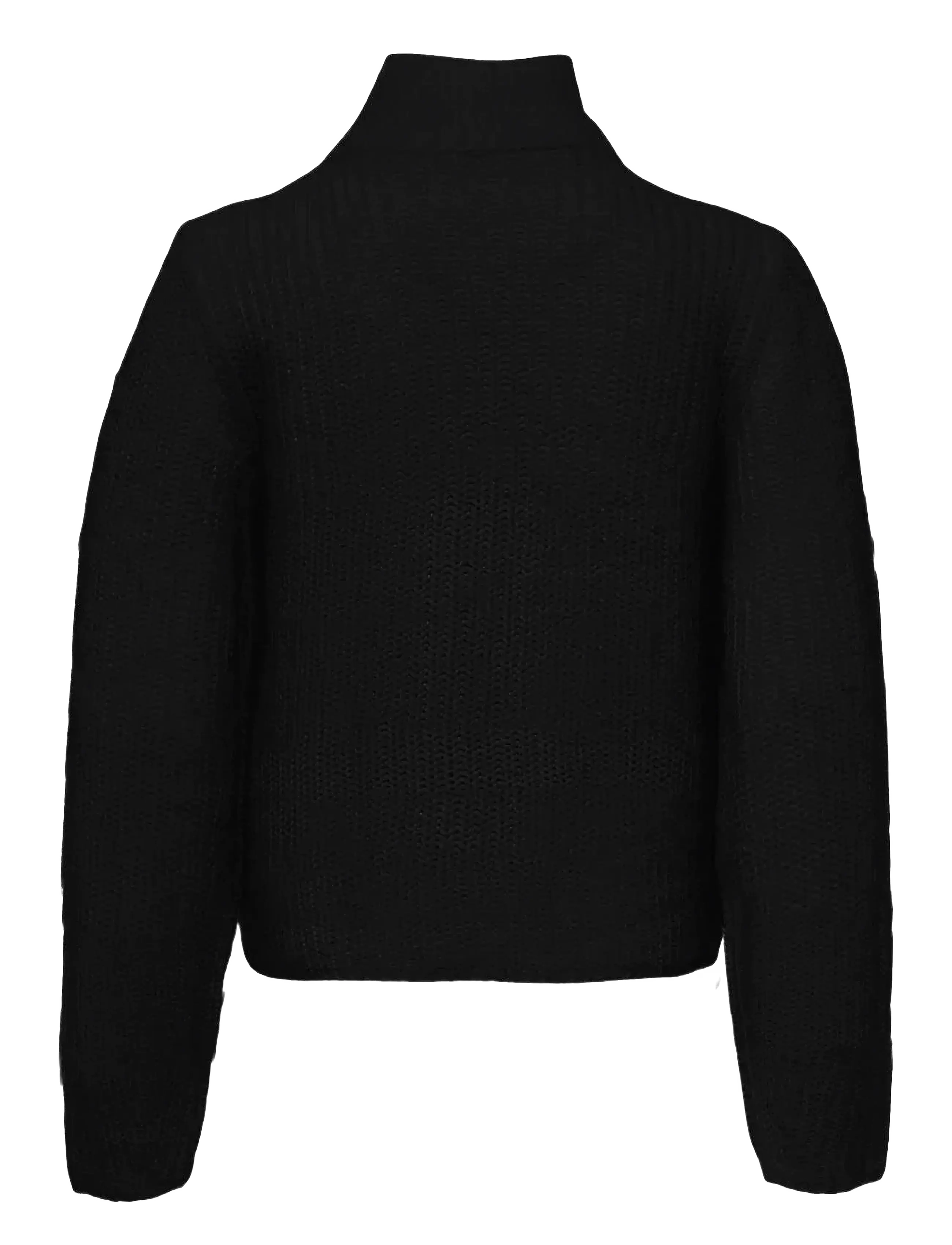 Kids Only - KOGBELLA NICOYA L/S ZIP PULLOVER BO KNT - trøjer - black - 1