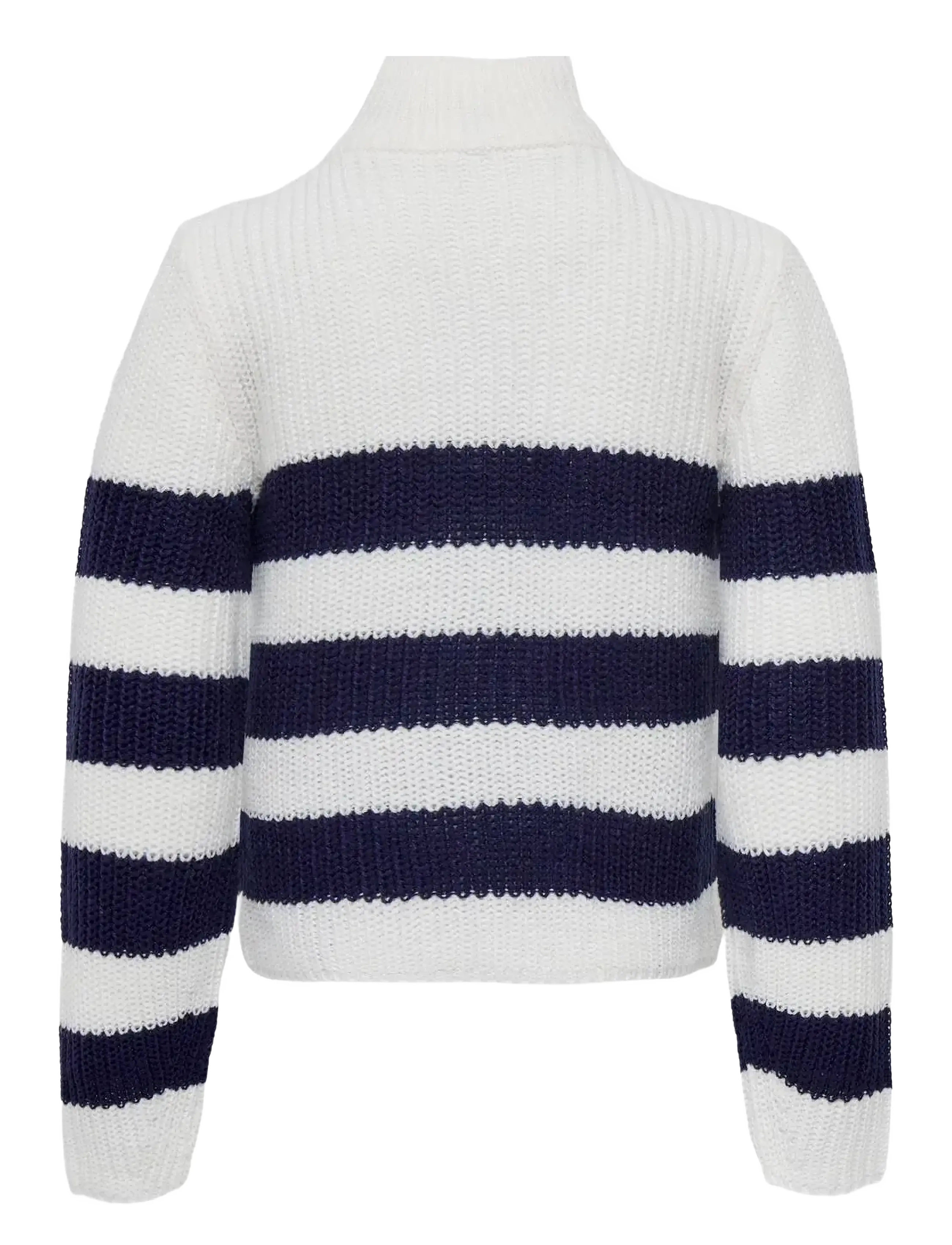 Kids Only - KOGBELLA NICOYA L/S ZIP PULLOVER BO KNT - trøjer - cloud dancer - 1