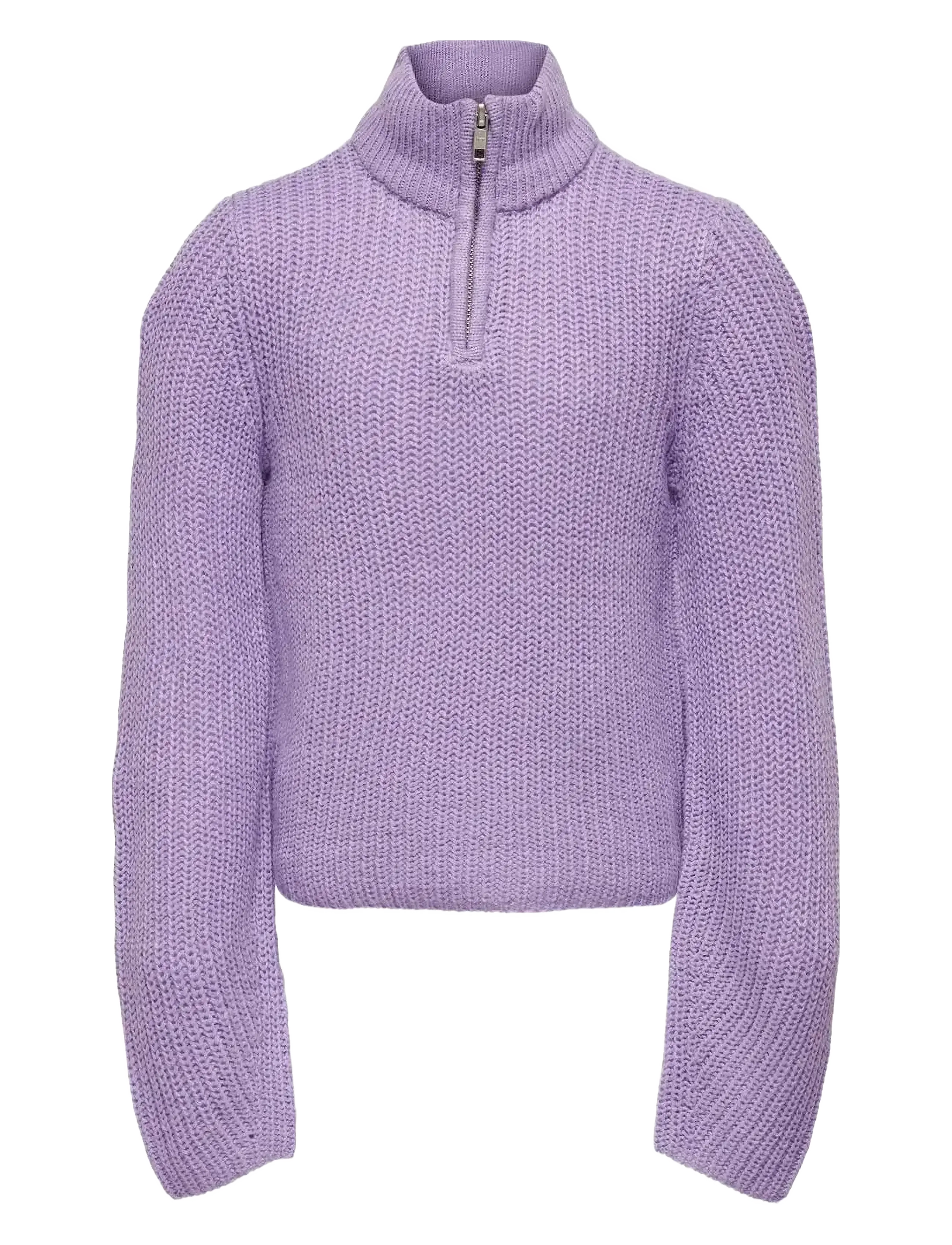 Kids Only KOGBELLA NICOYA L/S ZIP PULLOVER BO KNT - Pullover - VIOLA / purple