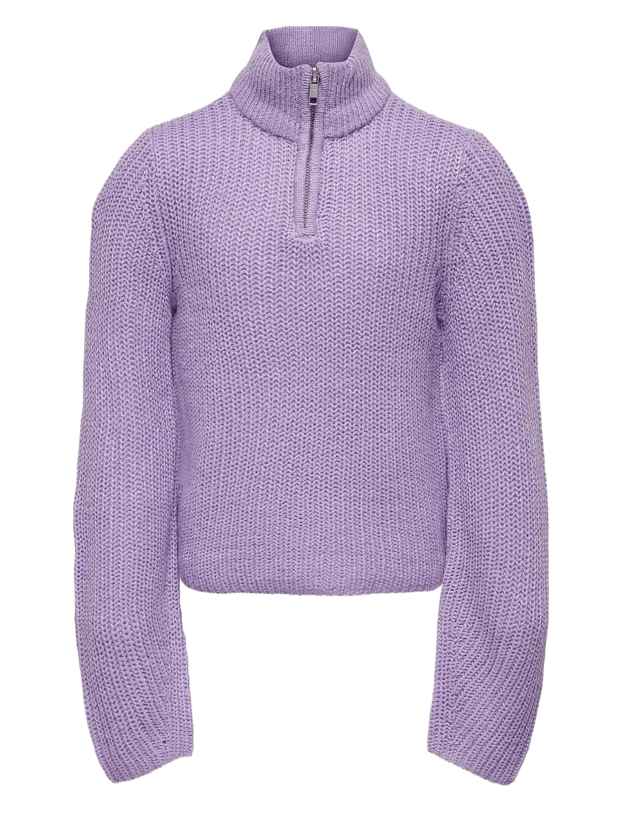 Kids Only - KOGBELLA NICOYA L/S ZIP PULLOVER BO KNT - rudens apģērbi - viola - 0