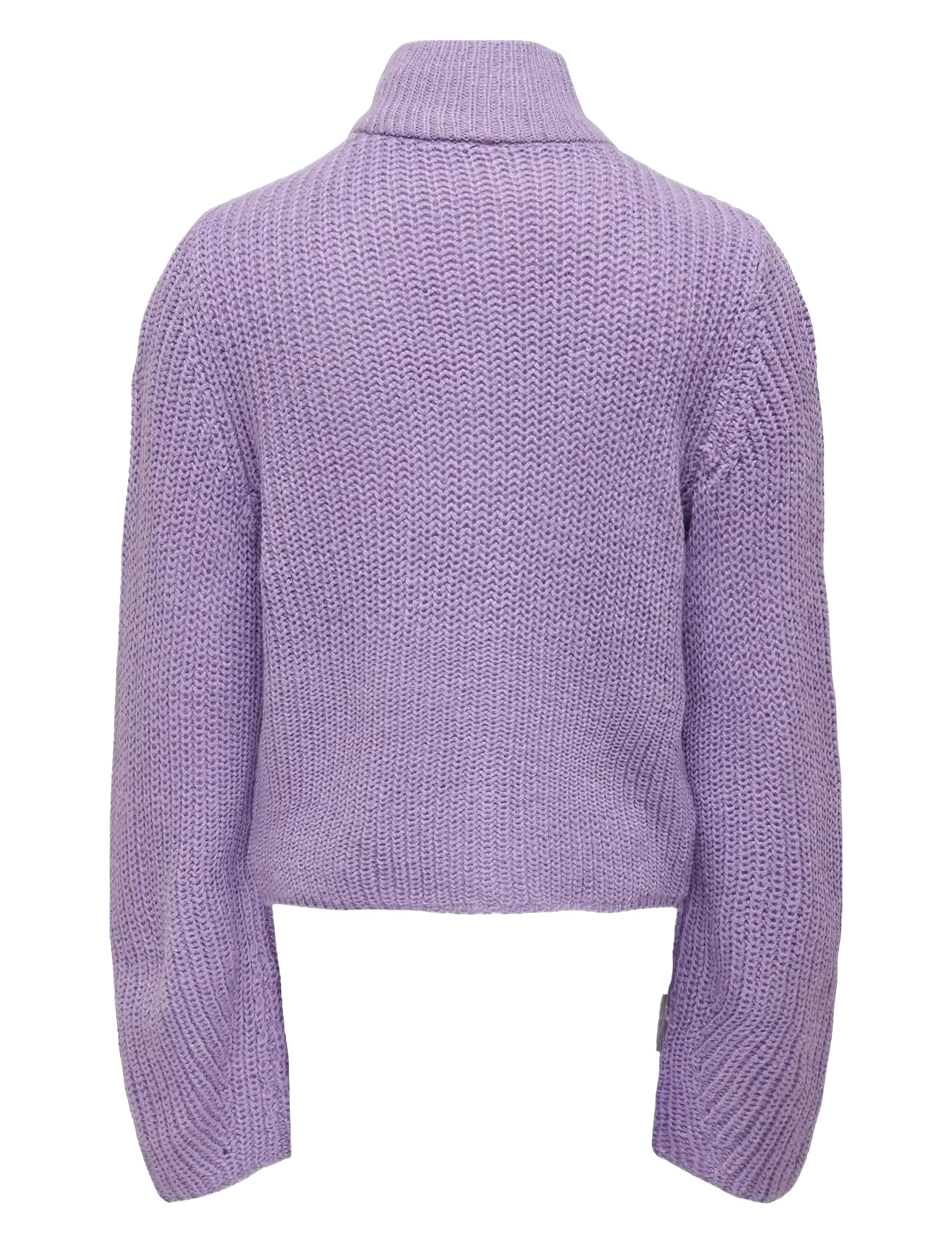 Kids Only - KOGBELLA NICOYA L/S ZIP PULLOVER BO KNT - jumpers - viola - 1