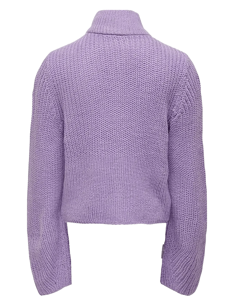 Kids Only - KOGBELLA NICOYA L/S ZIP PULLOVER BO KNT - rudens apģērbi - viola - 1