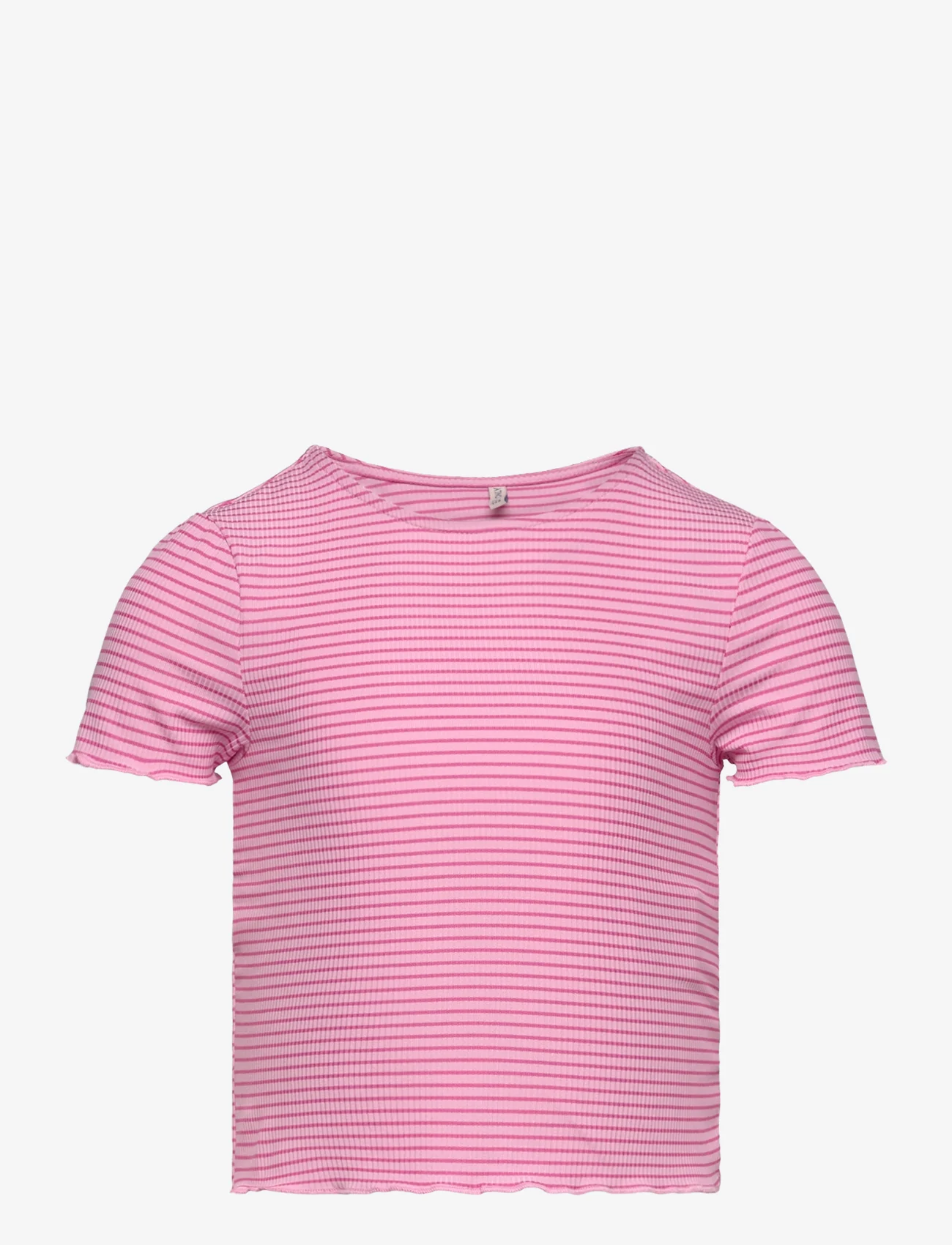Kids Only - KOGWILMA LIFE S/S SHORT RIB TOP JRS - short-sleeved - begonia pink - 0