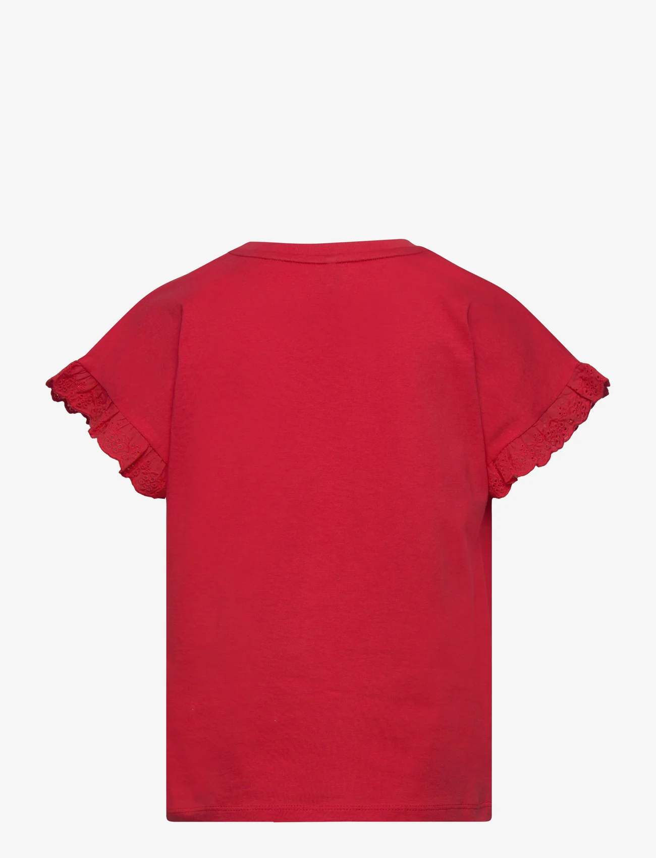 Kids Only - KOGIRIS S/S EMB TOP JRS - short-sleeved t-shirts - flame scarlet - 1