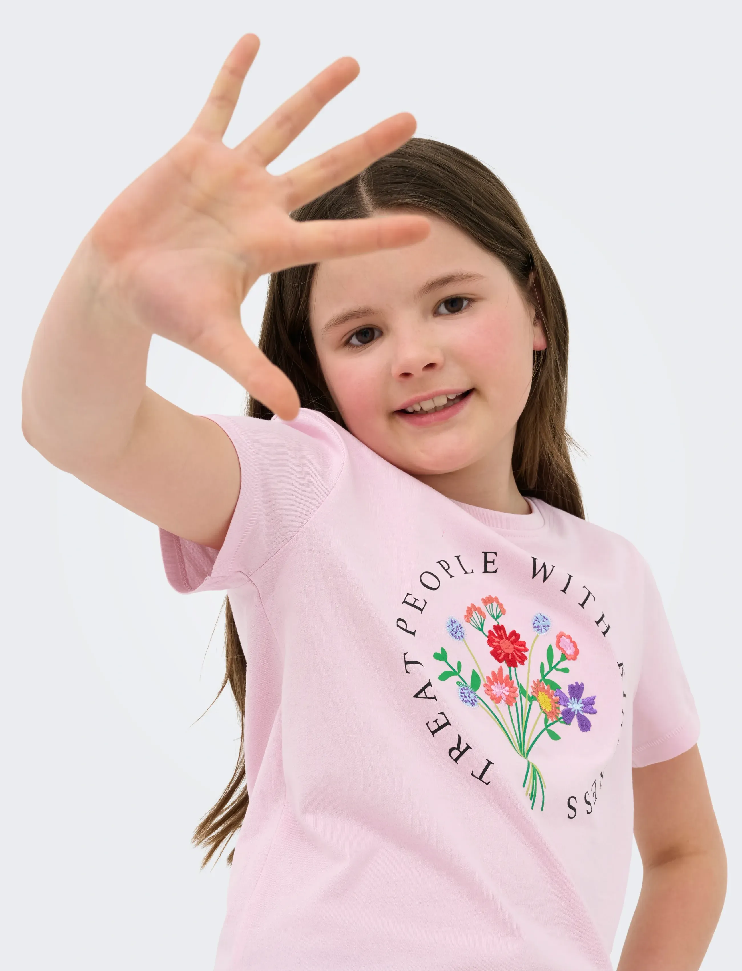 Kids Only - KOGEMMA LIFE REG S/S FLOWER TOP JRS NOOS - kortærmede t-shirts - roseate spoonbill - 5