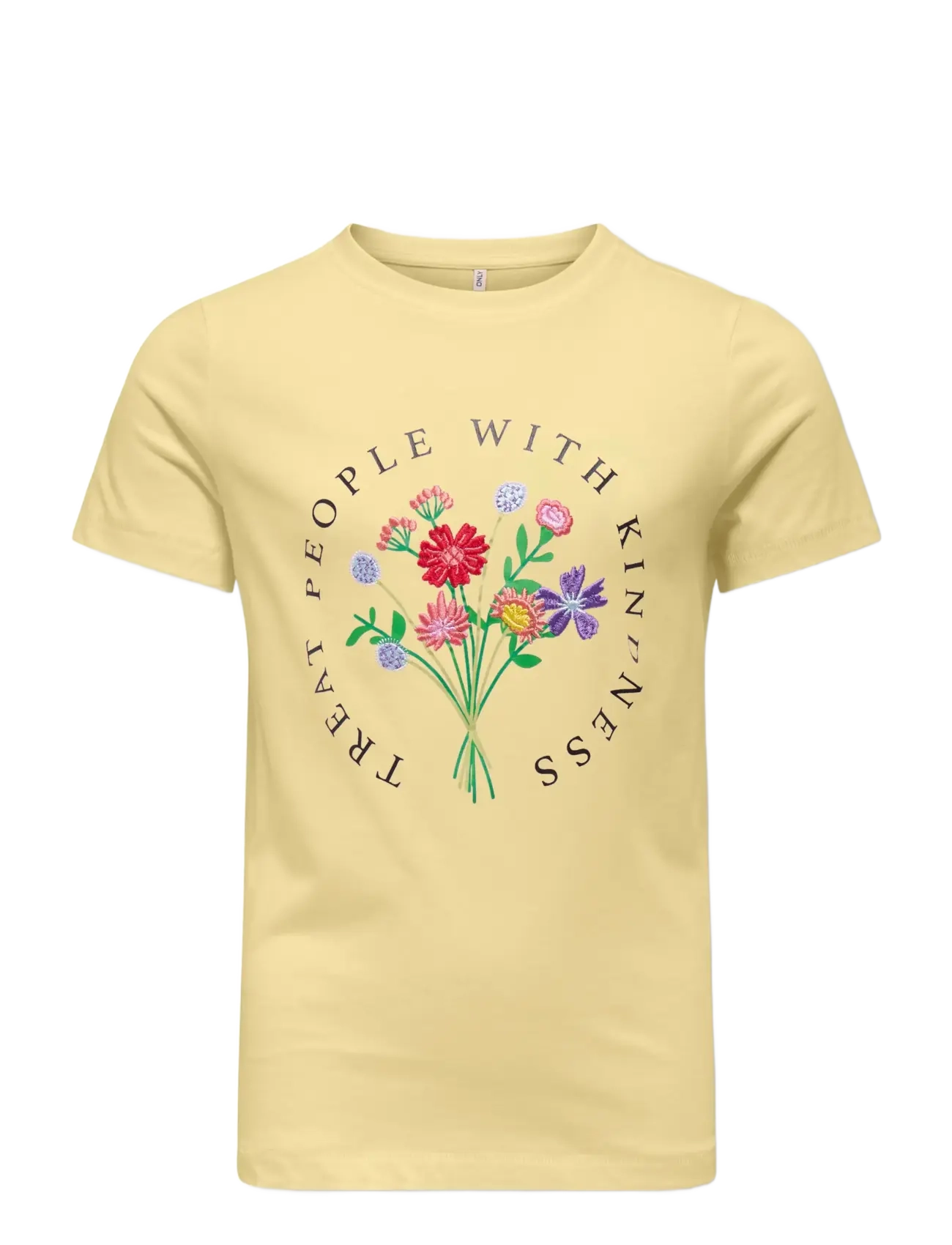Kids Only KOGEMMA LIFE REG S/S FLOWER TOP JRS NOOS - Shop by size - SUNLIGHT / yellow