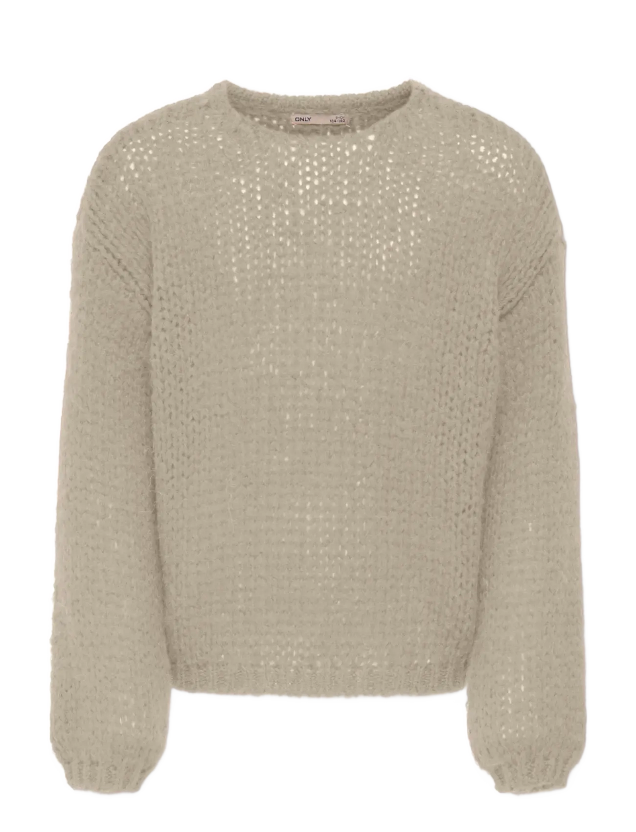 Kids Only Kognordic Life Ls O-Neck Knt, 122-128, Beige, Strik > Pullovere, Børn