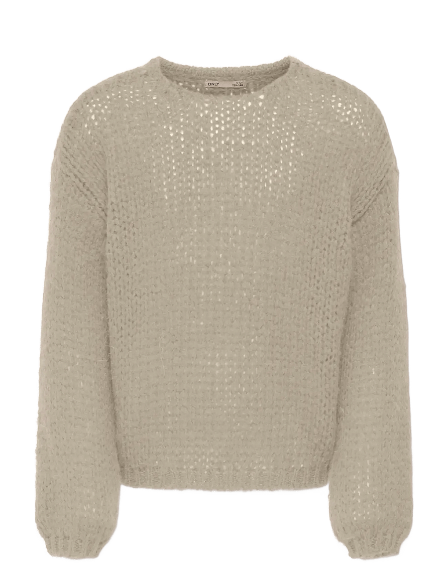 Kids Only - KOGNORDIC LIFE LS O-NECK KNT - trøjer - humus - 0