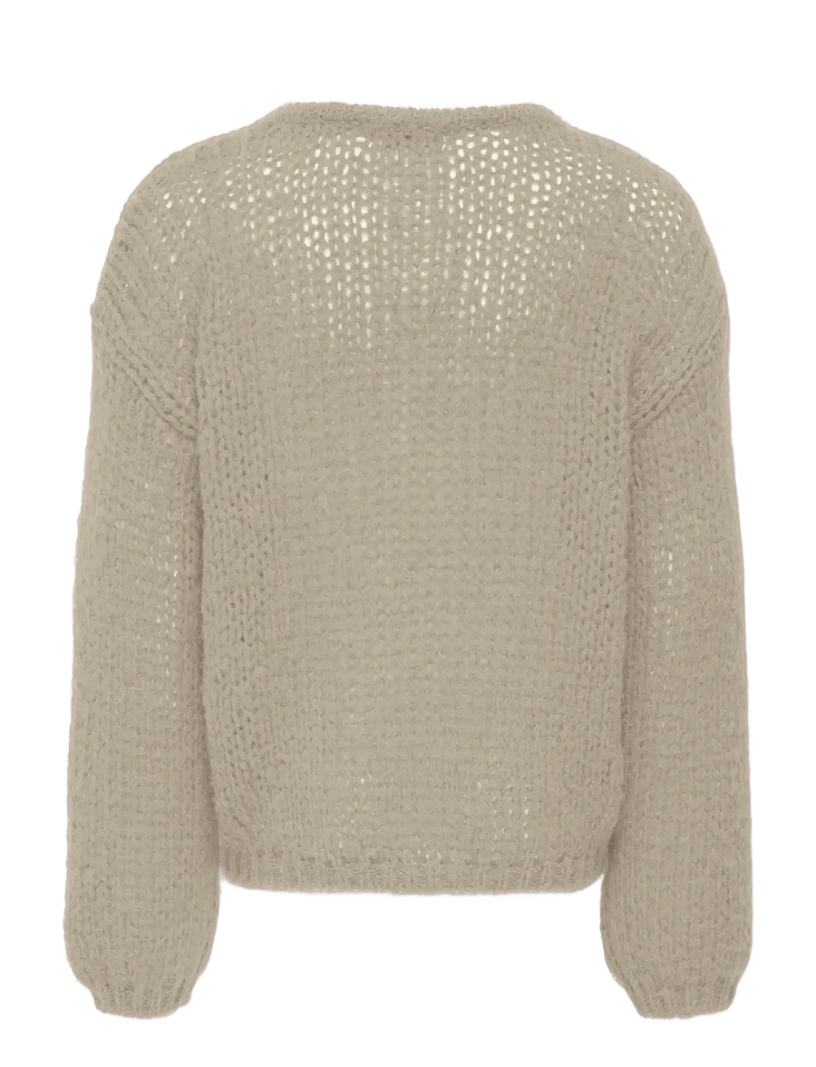 Kids Only - KOGNORDIC LIFE LS O-NECK KNT - trøjer - humus - 1