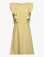 KOGSANIA S/S FRILL DRESS JRS - LEMON MERINGUE