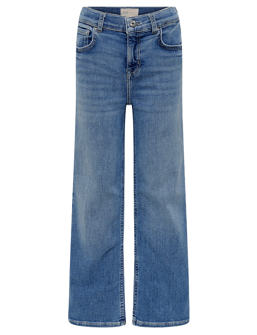 Kids Only - KOGMADISON BLUSH WIDE DNM CRO37 NOOS - hosen mit weitem bein - medium blue denim - 1